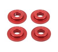 4 Uds junta adaptadora de llanta de rueda adaptador de rueda resistente y duradero de aleación de aluminio para coche TRAXXAS UDR 1/7 RC (Rojo)
