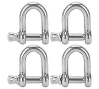 4 Uds M10 grillete recto D de acero inoxidable tipo D ganchos de grillete de aparejo de rotura corta D