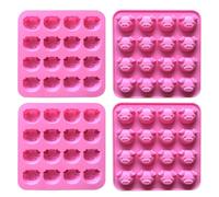 4 Uds Moldes Con Forma De Cerdo, Formas Interesantes, Moldes De Chocolate, Moldes De Silicona De Dibujos Animados, Herramientas Para Hornear Postres