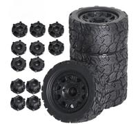 4 Uds Neumáticos para Cubo Rueda Goma para Traxxas para MAXX para ARRMA para Granite para Kraton para Outcast para Tamiya para Losi para Redcat 1/10 RC Piezas para RC