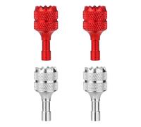 4 uds Palos de Controlador de Drones, Joysticks para Drones Desmontable Balancín de Pulgar Reemplazo Compatible con dji Mini 3 Pro dji Controlador Inteligente RC Accesorios (Plata, Roja)