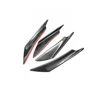 4 Uds. Parachoques Fibra Carbono para Coche Difusor Divisor Canard Alerón Valencia Afinación Labios Accesorios Exteriores Universales Color Negro Alerón Parachoques Delantero