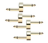 4 Uds Parches De Efectos Pedal Guitarra Acoplador Conector Macho A Macho Adaptador Enchufes Compensación 6 35mm A 6 35mm Adaptador Convertidor Ahorrador Espacio Conectores Tipo Z