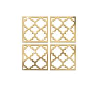 4 Uds. Pegatinas de pared espejo 3D con forma flor, pegatinas palo for muebles DIY, decoración del hogar, gabinete, decorativas for sala estar Para HabitacióN(Gold,27x27cmx4pcs)