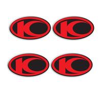4 uds. Pegatinas resinadas Gel 3D Stickers Escudo Logo para Moto Scooter Casco Compatibles con Kymco Xciting
