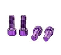4 Uds Pernos de Jaula para Botella de Agua de 5x12mm, Tornillo para Soporte de Botella de Ciclismo de montaña, Tornillo de Soporte para hervidores de Acero Inoxidable, Tornillos hexagonales con Hueca