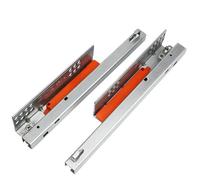 4 Uds prensa de rebote empuje for abrir debajo del montaje muebles cocina baño cajón carril deslizante corredor 25KG para Cajones de Muebles(18in-450MM)