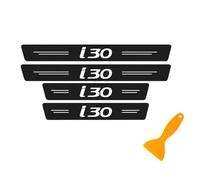 4 Uds Protector De Alféizar De Puerta De Coche Pegatinas De Fibra De Carbono para Hyun-dai I30 FS GD PD Tiras De Pedal De Bienvenida Placas De Retroceso Accesorios De Estilo con Raspador