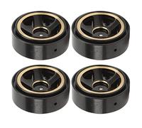 4 Uds RC Beadlock llantas de rueda bujes sin adhesivo latón RC piezas de actualización de coche soporte fuerte alta estabilidad para FMS FCX24 1/18 1/24 coche de escalada (Black)