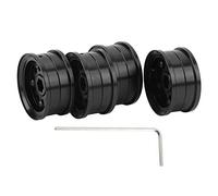 4 Uds RC cubo de rueda aleación de aluminio alta resistencia al desgaste cubo de rueda de coche RC para FMS 1/18 1/24 FCX24 (negro)