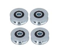 4 Uds. Rodamiento guía de pista con ranura en U, guía de polea con ranura tipo U, rueda de rodillo con rodamiento, 40mm de diámetro exterior, 8mm de diámetro del orificio central,