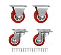 4 Uds rueda for muebles 1/1, 25/1, 5/2 pulgadas rueda Universal de PVC rueda giratoria for carro de plataforma accesorio muebles(4Pcs Kit 4,1.5 inch)