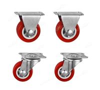 4 Uds rueda for muebles 1/1, 25/1, 5/2 pulgadas rueda Universal de PVC rueda giratoria for carro de plataforma accesorio muebles(4 Pcs Kit 1,1.5 inch)
