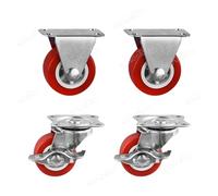 4 Uds rueda for muebles 1/1, 25/1, 5/2 pulgadas rueda Universal de PVC rueda giratoria for carro de plataforma accesorio muebles(4 Pcs Kit 2,2 inch)