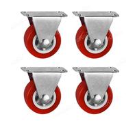 4 Uds rueda for muebles 1/1, 25/1, 5/2 pulgadas rueda Universal de PVC rueda giratoria for carro de plataforma accesorio muebles(4Pcs-Fixed A,2 inch)