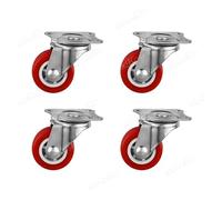 4 Uds rueda for muebles 1/1, 25/1, 5/2 pulgadas rueda Universal de PVC rueda giratoria for carro de plataforma accesorio muebles(4Pcs-Movable A,1.0 inch)