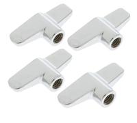 4 Uds. Soportes duraderos piezas de repuesto for platillos de tambor Wingnut diámetro plateado. 6mm