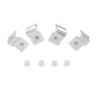 4 Uds Tanques de peces Clip de cubierta de vidrio Acero inoxidable Soporte de cubierta de vidrio para acuario Soportes de soporte Clips de tapa universales para acuario sin montura(8 mm)