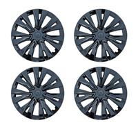 4 Uds tapacubos compatibles con Tesla Modelo Y 19 Pulgadas 2018-2024 Tapas de Rueda de Rendimiento reemplazo de automóviles Accesorios de Cubierta de llanta Completa(Bright Black)