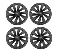 4 Uds tapacubos compatibles con Tesla Modelo Y 2025 20 Pulgadas Alto Rendimiento Anillo de Cubo de Rueda reemplazo Accesorios de Cubierta de llanta Completa(4PCS Matte Black)