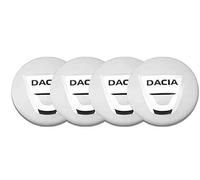 4 Uds Tapacubos de Coche, para Dacia Duster Logan Sandero Lodgy Stepway, 56mm, Tapas Centro Rueda Insignia Llantas A Prueba de Polvo, Tapacubos Impermeables, Accesorios Exterior,Silver