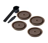 4 Uds Tapas de silicona reutilizables cápsulas de café rellenas para hacer discos de filtro de café