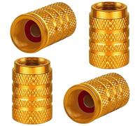 4 Uds Tapas de válvula de Coche para MG HS Mg3 Mg5 Mg6 Mg7 ZS GS, Cubierta de válvula hermética de aleación de Aluminio Accesorios,D/Yellow