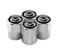 4 Uds. Tapas de válvula de neumático de rueda de coche de Metal cubierta de vástago para Mazda 3 Bk 6 Gh CX-5 CX30 MX-5 2 5 CX-3 GJ GL CX-8 MS RX-8 626 Miata Speed 6 gold for Mazda