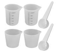 4 Uds Tazas Medidoras De Silicona, 2 Uds 10G De Pequeña Cantidad, Dispensador De Detergente, Taza Medidora De Líquidos Graduada, Vaso Dosificador Reutilizable