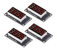 4 uds. TM1637, Tubo Digital de Pantalla LED de 0,36 Pulgadas, Módulo de Visualización de Tubo Digital de 4 Dígitos y 7 Segmentos de 5V (Rojo MRA110B)