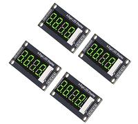 4 uds. TM1637, Tubo Digital de Pantalla LED de 0,36 Pulgadas, Módulo de Visualización de Tubo Digital de 4 Dígitos y 7 Segmentos de 5V (Verde MRA110E)