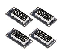 4 uds. TM1637, Tubo Digital de Pantalla LED de 0,36 Pulgadas, Módulo de Visualización de Tubo Digital de 4 Dígitos y 7 Segmentos de 5V (Blanco MRA110A)