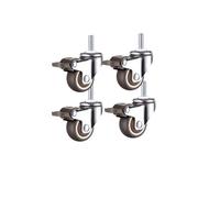 4 Uds. Tornillo silencioso de goma TPR de 1 pulgada no daña las ruedas del volante del suelo ruedas for muebles rodamiento de carga única 11 kg(C)