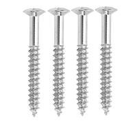 4 Uds. Tornillos de Montaje de Placa de Cuello Tornillos de Montaje de Placa de Cuello para Fender Strat Tornillo de Repuesto de Guitarra de Metal Plateado de Alta Resistencia Instrumentpartsandaccess