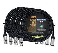 4 unidades - 100 pies - Cable de micrófono equilibrado cuádruple hecho a medida por WORLDS BEST CABLES - Uso de cable Canare L-4E6S y conectores XLR hembra Neutrik Silver NC3MXX macho y NC3FXX hembra