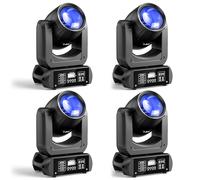 4 unidades 150W cabeza móvil LED luces para iluminación de escenario luces de fiesta activadas por sonido para bodas, iglesias y eventos en vivo