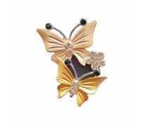 4 unidades 5 x 4 cm mariposa difusor de aceites esenciales para coche, clip de ventilación de metal con aromaterapia para mujer, accesorios de coche para coche, oficina, habitación, salón, amarillo