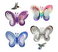 4 unidades ahuyentador de pájaros: Mariposa Reflectante Ahuyentador, espiral de viento, para balcones, jardines, exteriores y terrazas, decoración de jardín