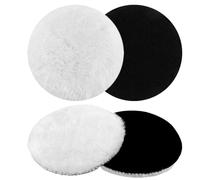 4 Unidades Almohadilla Pulido de Lana de 125 mm, Almohadillas Pulido, Juego Pulido Lana Coche, Accesorio Taladro Pulidor Coche para el Coche Encerado Lijado