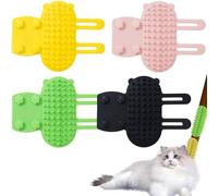4 Unidades Auto Cepillo de Aseo para Gatos, Cepillo de Mascota de Silicona Más Suave, Self Groomer peine rascador de esquina de pared, Rascador para gatos para Patas de Mesa y Estructuras de Escalada