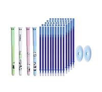 4 unidades borrable con bolígrafo de gel borrable con punta de aguja de 0,5 mm, escritura de bolígrafo de gel de secado rápido para escribir herramientas de escritura creativa en diario sin problemas