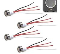 4 unidades de 12 V LED Touch Dimmer Switch: DC 5-24 V Dimmer LED, Sensorschalter Stufenloses Dimmen, Touchungsschalter para 18 mm Montageloch, Touchungsschalter Sensorschalter para LED Licht Armario