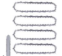 4 unidades de 25 cm cadena de sierra 3/8" LP 40 eslabones de accionamiento 1,3 mm cadena de brazo antirretorno, cadena de sierra compatible con Einhell GC-LC 18/25 Li & GE-LC 18/25 Li, Husqvarna 436