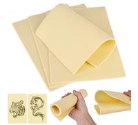 4 unidades de 30 x 20 cm de piel sintética tatuaje de 3 mm, piel de ejercicio para tatuaje, piel de ejercicio para tatuar, uso de doble cara, tatuaje, accesorios para tatuaje, piel sintética