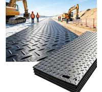 4 Unidades de 60 x 122 cm Alfombras portátiles de protección de Suelo y Acceso, Antideslizantes Alfombra Temporal para Obras Viales(15 mm Thick)