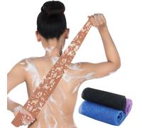 4 unidades de 80 x 30 cm African Net Sponge, African Net Exfoliating Sponge, Red africana exfoliante corporal africana, exfoliante corporal africano, esponja exfoliante para la espalda, para hombres y