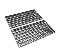 4 unidades de aislamiento inferior de tanque de peces de acuario, bandeja separadora de rejilla de huevos de plástico (S, 4 unidades, negro)