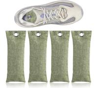 4 unidades de carbón activo para zapatos, bolsa de desodorante con carbón activo de bambú contra el olor de los pies, desodorante para zapatos, para el olor de pies causados por el sudor, eliminación