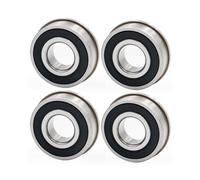 4 unidades de cojinetes de brida, F6003-20-2RS, diámetro exterior 35 mm, diámetro interior 20 mm, rodamiento de carretilla, rueda de brida, carro de jardín, rodamientos de brida, adecuado para todos