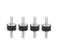 4 unidades de cojinetes de goma, amortiguadores de goma M6 cilíndricos antivibración, bloque silencioso con pernos de doble tornillo para Car Boat Bobbins